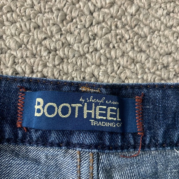 Bootheel Womens Shorts‎ Size 31/10 Blue Dark Wash Denim Boyfriend Mid Rise - Picture 9 of 12